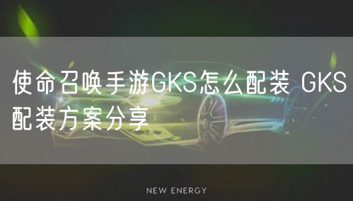 使命召唤手游GKS怎么配装 GKS配装方案分享
