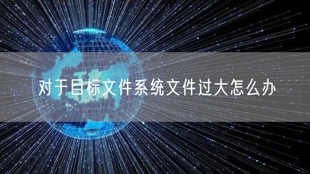 对于目标文件系统文件过大怎么办