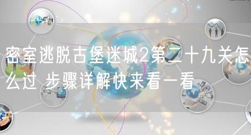密室逃脱古堡迷城2第二十九关怎么过 步骤详解快来看一看