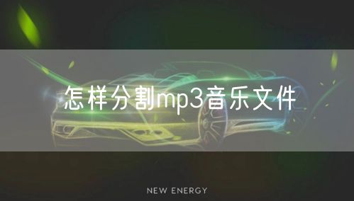 怎样分割mp3音乐文件