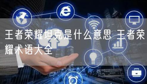 王者荣耀坦克是什么意思 王者荣耀术语大全