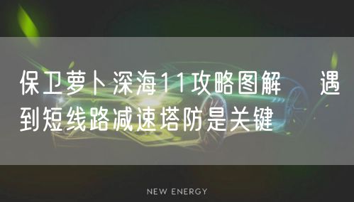 保卫萝卜深海11攻略图解  遇到短线路减速塔防是关键