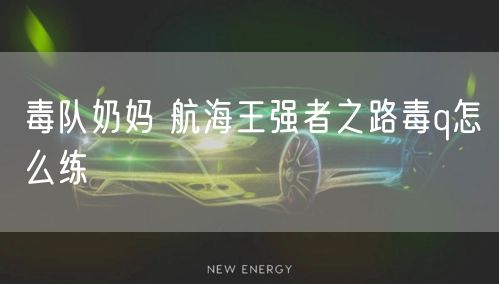 毒队奶妈 航海王强者之路毒q怎么练