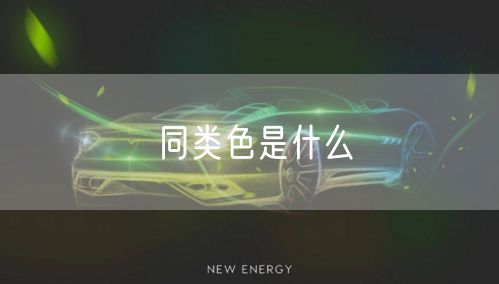 同类色是什么
