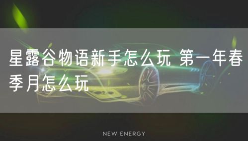 星露谷物语新手怎么玩 第一年春季月怎么玩