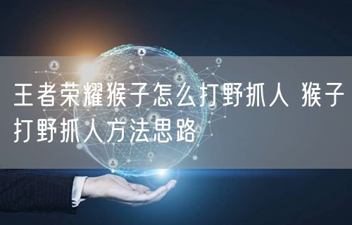 王者荣耀猴子怎么打野抓人 猴子打野抓人方法思路