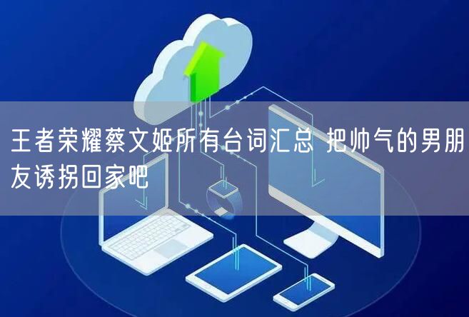 王者荣耀蔡文姬所有台词汇总 把帅气的男朋友诱拐回家吧