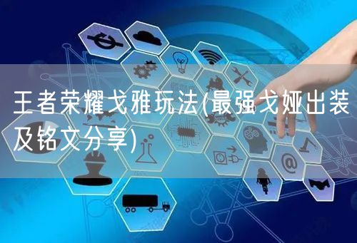 王者荣耀戈雅玩法(最强戈娅出装及铭文分享)