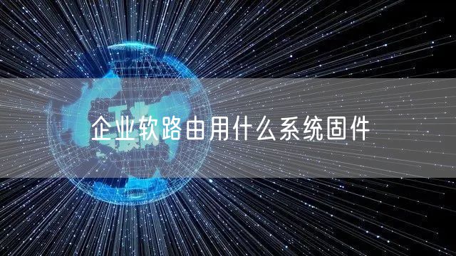企业软路由用什么系统固件