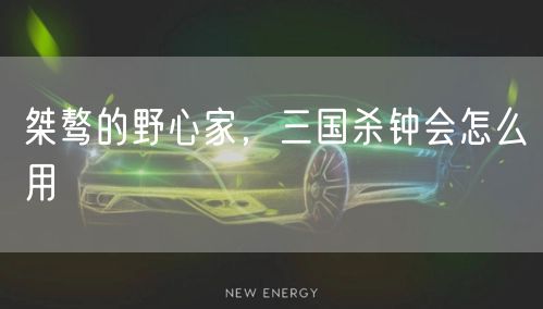 桀骜的野心家,三国杀钟会怎么用