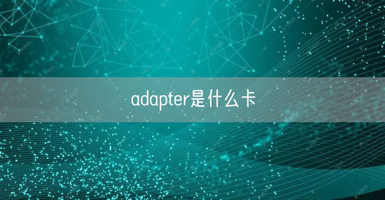 adapter是什么卡