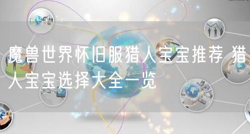 魔兽世界怀旧服猎人宝宝推荐 猎人宝宝选择大全一览