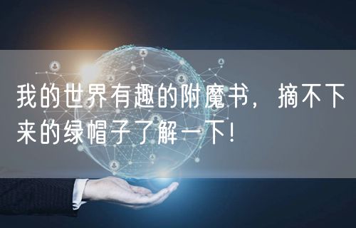 我的世界有趣的附魔书，摘不下来的绿帽子了解一下！