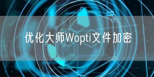 优化大师Wopti文件加密