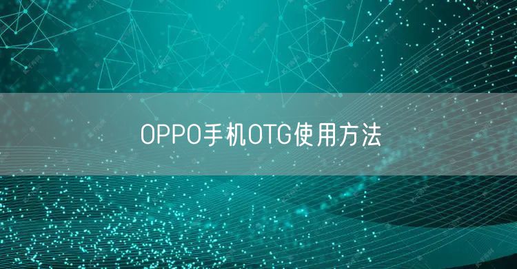 OPPO手机OTG使用方法