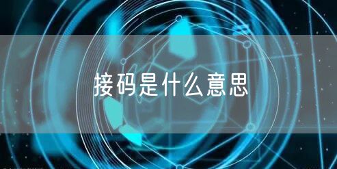 接码是什么意思