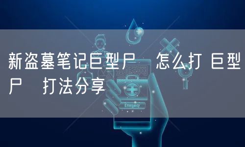 新盗墓笔记巨型尸蟞怎么打 巨型尸蟞打法分享