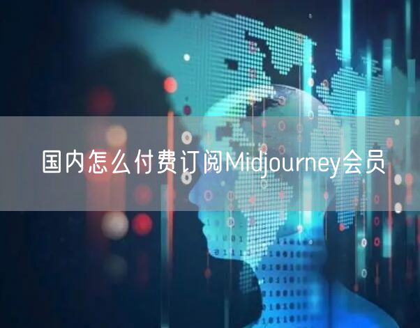 国内怎么付费订阅Midjourney会员
