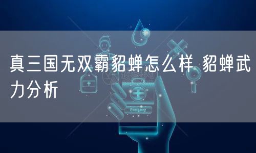 真三国无双霸貂蝉怎么样 貂蝉武力分析