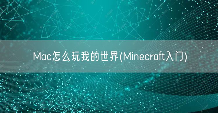 Mac怎么玩我的世界(Minecraft入门)