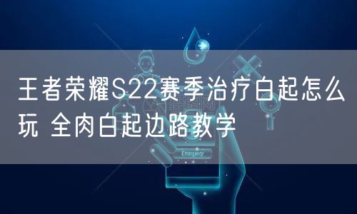王者荣耀S22赛季治疗白起怎么玩 全肉白起边路教学