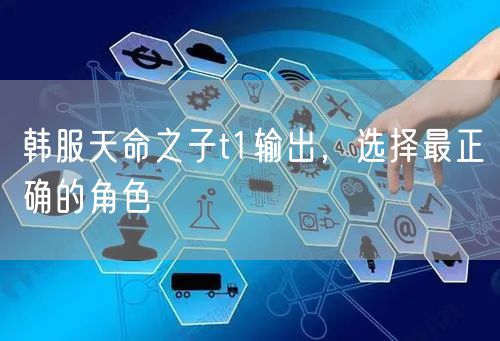 韩服天命之子t1输出，选择最正确的角色