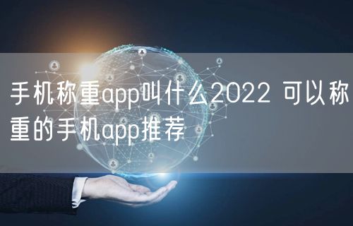手机称重app叫什么2022 可以称重的手机app推荐