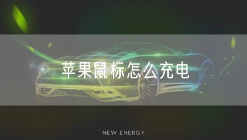 苹果鼠标怎么充电