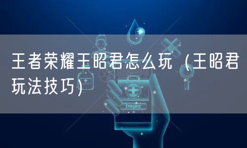 王者荣耀王昭君怎么玩（王昭君玩法技巧）