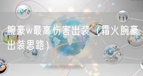 腕豪w最高伤害出装(霜火腕豪出装思路)