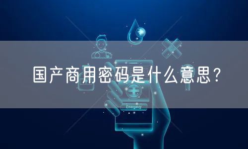 国产商用密码是什么意思?