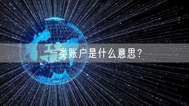 一类账户是什么意思?