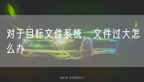 对于目标文件系统，文件过大怎么办