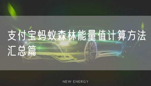支付宝蚂蚁森林能量值计算方法汇总篇