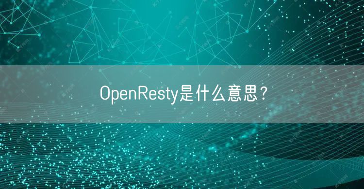 OpenResty是什么意思？