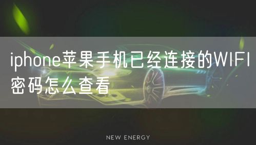 iphone苹果手机已经连接的WIFI密码怎么查看