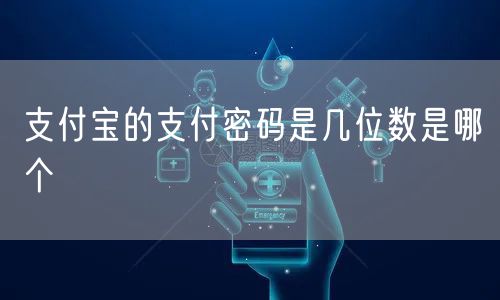 支付宝的支付密码是几位数是哪个