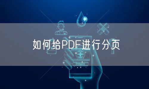 如何给PDF进行分页