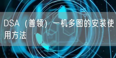 DSA（善领）一机多图的安装使用方法