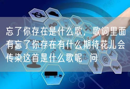 忘了你存在是什么歌,歌词里面有忘了你存在有什么期待花儿会传染这首是什么歌呢 问