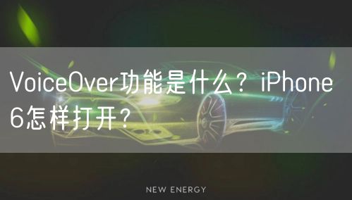 VoiceOver功能是什么？iPhone 6怎样打开？
