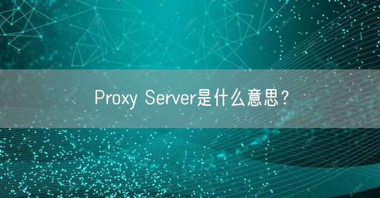 Proxy Server是什么意思？