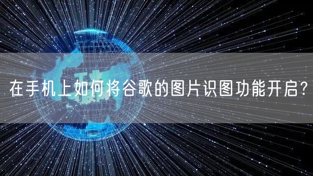 在手机上如何将谷歌的图片识图功能开启?