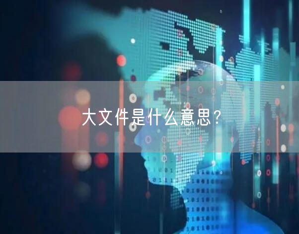 大文件是什么意思?