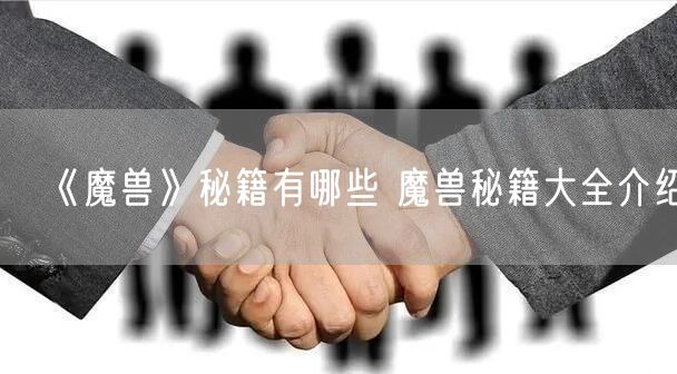 《魔兽》秘籍有哪些 魔兽秘籍大全介绍