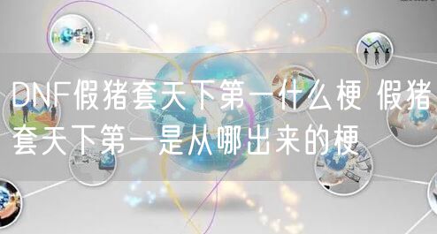 DNF假猪套天下第一什么梗 假猪套天下第一是从哪出来的梗