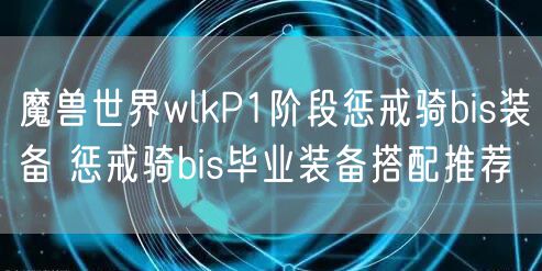 魔兽世界wlkP1阶段惩戒骑bis装备 惩戒骑bis毕业装备搭配推荐