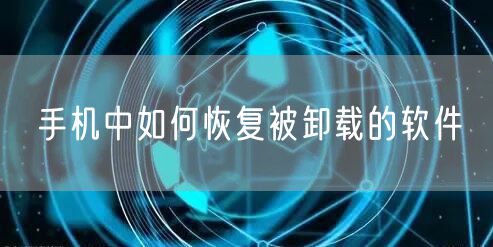 手机中如何恢复被卸载的软件