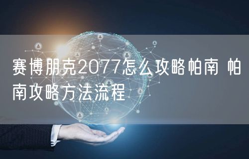 赛博朋克2077怎么攻略帕南 帕南攻略方法流程