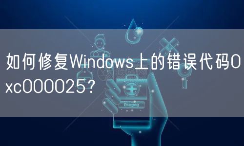 如何修复Windows上的错误代码0xc000025?